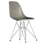 Vitra - Eames fiberglass side chair dsr, chrome-plated / eames raw umber (felt glides basic dark)