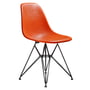 Vitra - Eames fiberglass side chair dsr, basic dark / eames red orange (felt glides basic dark)
