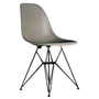 Vitra - Eames fiberglass side chair dsr, basic dark / eames raw umber (felt glides basic dark)