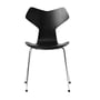 Fritz Hansen - Grand Prix Chair, chrome / ash stained black