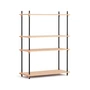 Moebe - Shelving System, Medium Single, oiled oak / black