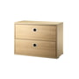 String - Cabinet module with drawers 58 x 30 cm, oak