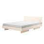 OUT Objekte unserer Tage - Zians Bed Medium with headboard 160 x 200 cm, ash waxed with white pigment