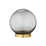 AYTM - Globe Vase mini, Ø 10 x H 10 cm, black / gold