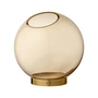 AYTM - Globe Vase medium, Ø 17 x H 17 cm, amber / gold