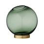 AYTM - Globe Vase medium, Ø 17 x H 17 cm, forest / gold