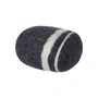myfelt - Hugo L pebble pouf, dark gray mottled