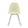 Vitra - Eames fiberglass side chair dsx, chrome-plated / eames parchment (felt glider basic dark)