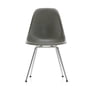 Vitra - Eames fiberglass side chair dsx, chrome plated / eames raw umber (felt glider basic dark)