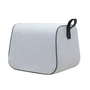 Softline - Nector stool, felt melange silver-grey (612) / piping felt melange anthracite (610)