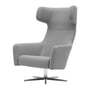 Softline - Havana Swivel wing chair, swivel frame polished aluminum / felt melange light grey (620)