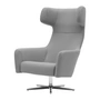 Softline - Havana Swivel wing chair, swivel frame polished aluminum / felt melange light grey (620)