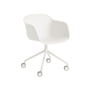 Muuto - Fiber armchair swivel with castors, white