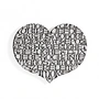 Vitra - Metal Wall Relief, International Love Heart, black / white