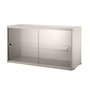 String - Display cabinet with sliding doors in glass 78 x 30 cm, beige