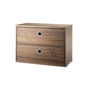 String - Cabinet module with drawers 58 x 30 cm, walnut