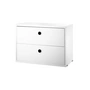 String - Cupboard module with drawers 58 x 30 cm, white