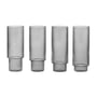 ferm Living - Ripple Long drink glasses, smoked grey (set of 4)