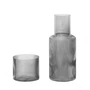 Ferm Living - Ripple Carafe set, small / smoked gray