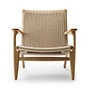 Carl Hansen - CH25 armchair, oiled oak / natural wickerwork