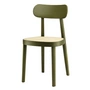 Thonet - 118 Chair, wickerwork with plastic support fabric / beech stained olive green (RAL 6003)