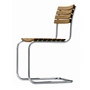 Thonet - S 40 outdoor chair, frame stainless steel round tube / seat and back iroko oiled