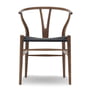 Carl Hansen - CH24 Wishbone Chair , walnut / black mesh