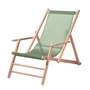 Jan Kurtz - Maxx Deckchair teak, cover plastic fabric sage