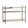 Woud - Tray Shelf low, natural oak / black (configuration 1)