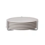 Zone Denmark - Glass coaster, warm grey (set of 6)