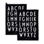 Design Letters - Classic Tea towel, black (set of 2)