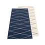 Pappelina - Max reversible carpet, 70 x 160 cm, dark blue / vanilla