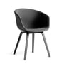 Hay - About A Chair AAC 23, oak stained black / fully upholstered dark grey (Remix 163)