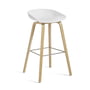 Hay - About A Stool AAS 32 H 75 cm, oak lacquered / stainless steel / white 2. 0