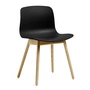 HAY - About A Chair AAC 12 , lacquered oak / black 2. 0 (plastic glides)