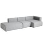 Hay - Mags Sofa 3 seater, combination 4 / armrest right, gray (Hallingdal 130) (EU)