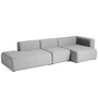 HAY - Mags Sofa 3-seater, combination 4 / armrest right, gray ( Hallingdal 130) (EU)