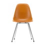 Vitra - Eames fiberglass side chair dsx, chromed / eames ochre dark (felt glider basic dark)