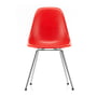 Vitra - Eames fiberglass side chair dsx, chrome-plated / eames classic red (felt glider basic dark)