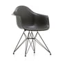 Vitra - Eames fibreglass armchair dar, basic dark / eames elephant hide grey (felt gliders basic dark)