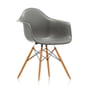 Vitra - Eames fiberglass armchair daw, maple yellowish / eames raw umber (felt gliders white)