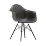 Vitra - Eames fiberglass armchair daw, maple black / eames elephant hide grey (felt gliders basic dark)