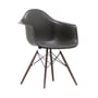 Vitra - Eames fiberglass armchair daw, dark maple / eames elephant hide grey (felt gliders basic dark)