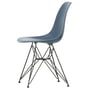 Vitra - Eames Plastic Side Chair DSR RE, basic dark / sea blue (felt glides basic dark)