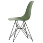 Vitra - Eames Plastic Side Chair DSR RE, basic dark / forest (felt glides basic dark)
