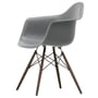 Vitra - Eames Plastic Armchair DAW RE, dark maple / granite gray (felt glides basic dark)