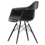 Vitra - Eames Plastic Armchair DAW RE, black maple / deep black (basic dark felt glides)