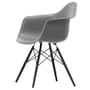 Vitra - Eames Plastic Armchair DAW RE, maple black / granite gray (felt glides basic dark)