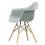 Vitra - Eames Plastic Armchair DAW RE, yellowish maple / light gray (white felt glides)