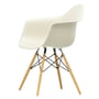 Vitra - Eames Plastic Armchair DAW, maple yellowish / pebble (felt glides white)